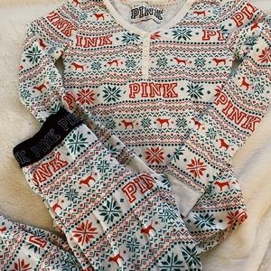 PINK christmas pj set